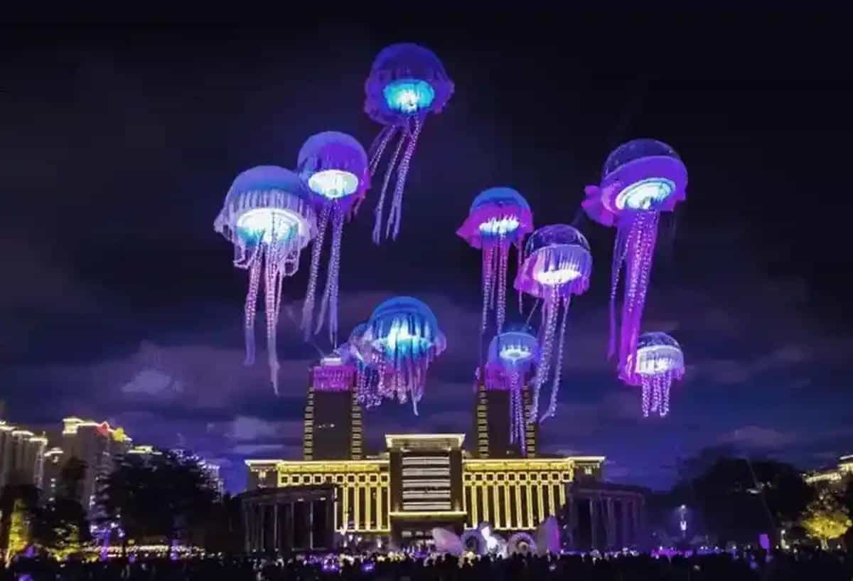 景区夜游灯光节推荐-花不同彩灯