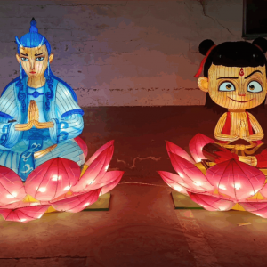 哪吒动画主题系列花灯灯组展示