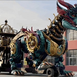 【设计方案】“山海经”异兽主题花船：灯光与造型的奇幻融合