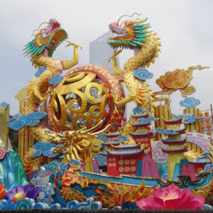 春节主题巡游花车设计效果图