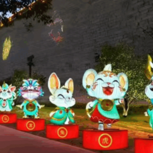 十二生肖灯组的夜间视觉效果优化